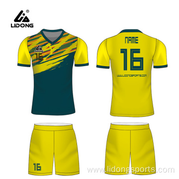 100%Polyester New Model Football Set Custom Soccer Jersey